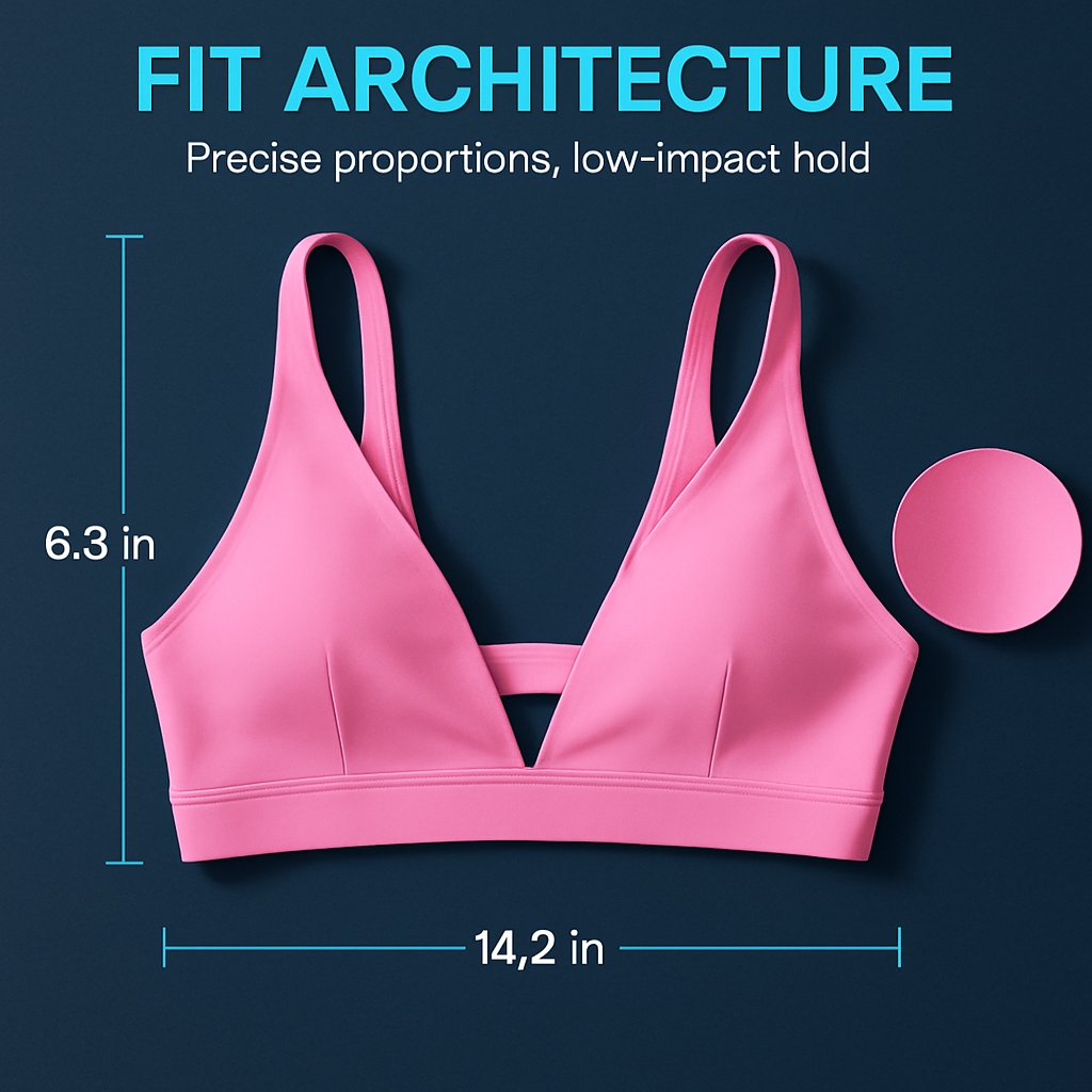 Women Deep V-Neck Sports Bra for Gym - Low-Impact Comfort
