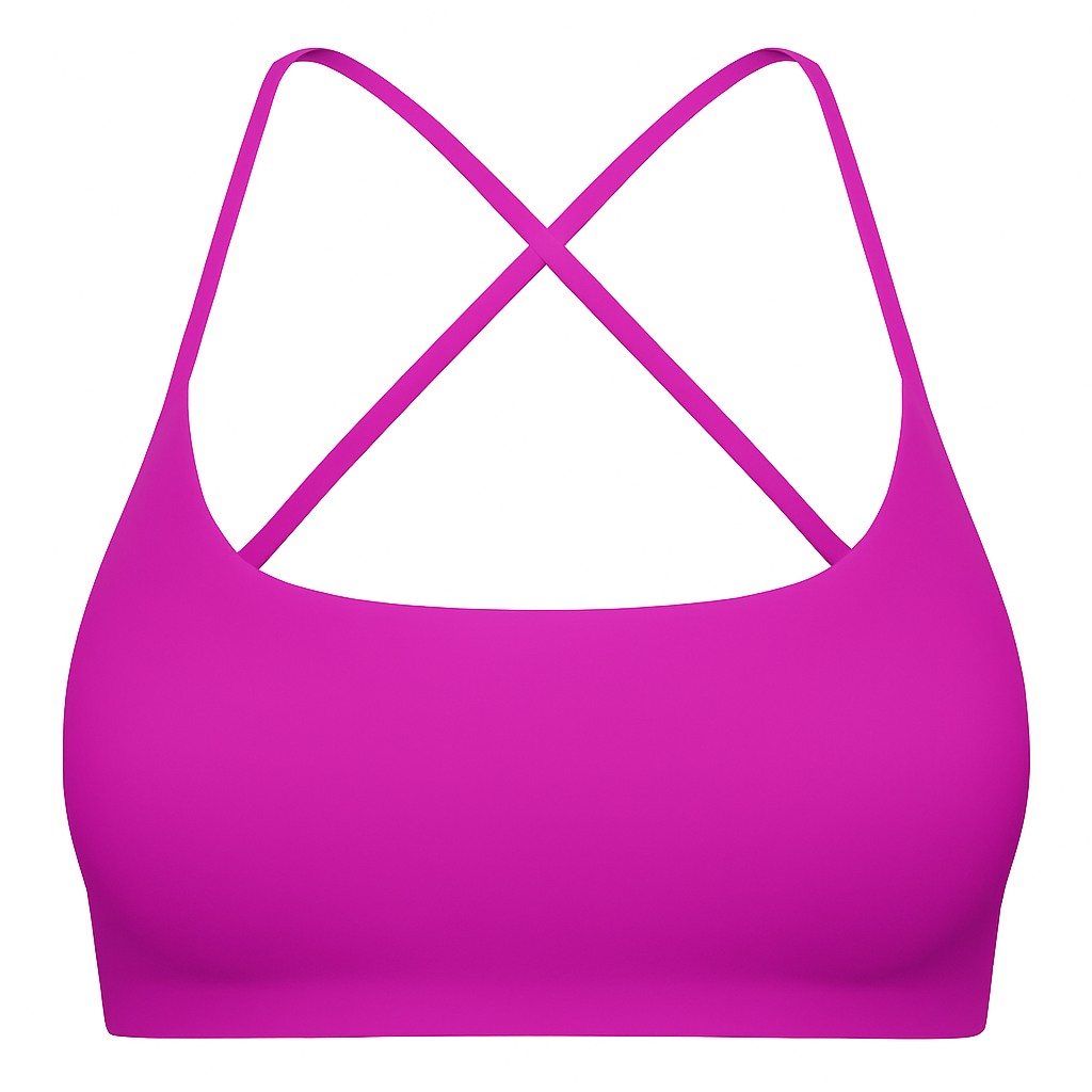 Cross Back Padded Sports Bra with Removable Pads