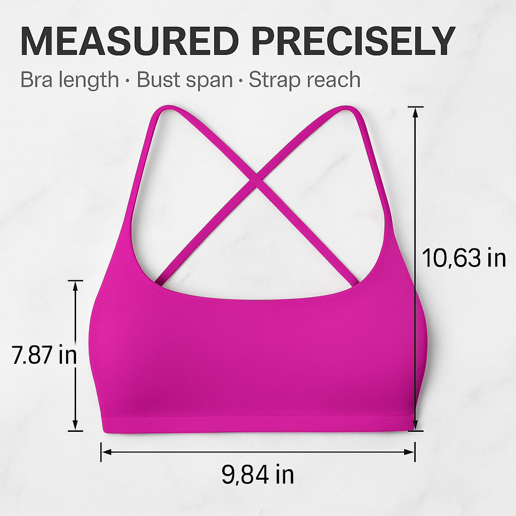 Cross Back Padded Sports Bra with Removable Pads
