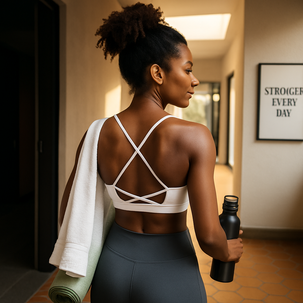 Cross Back Padded Sports Bra with Removable Pads