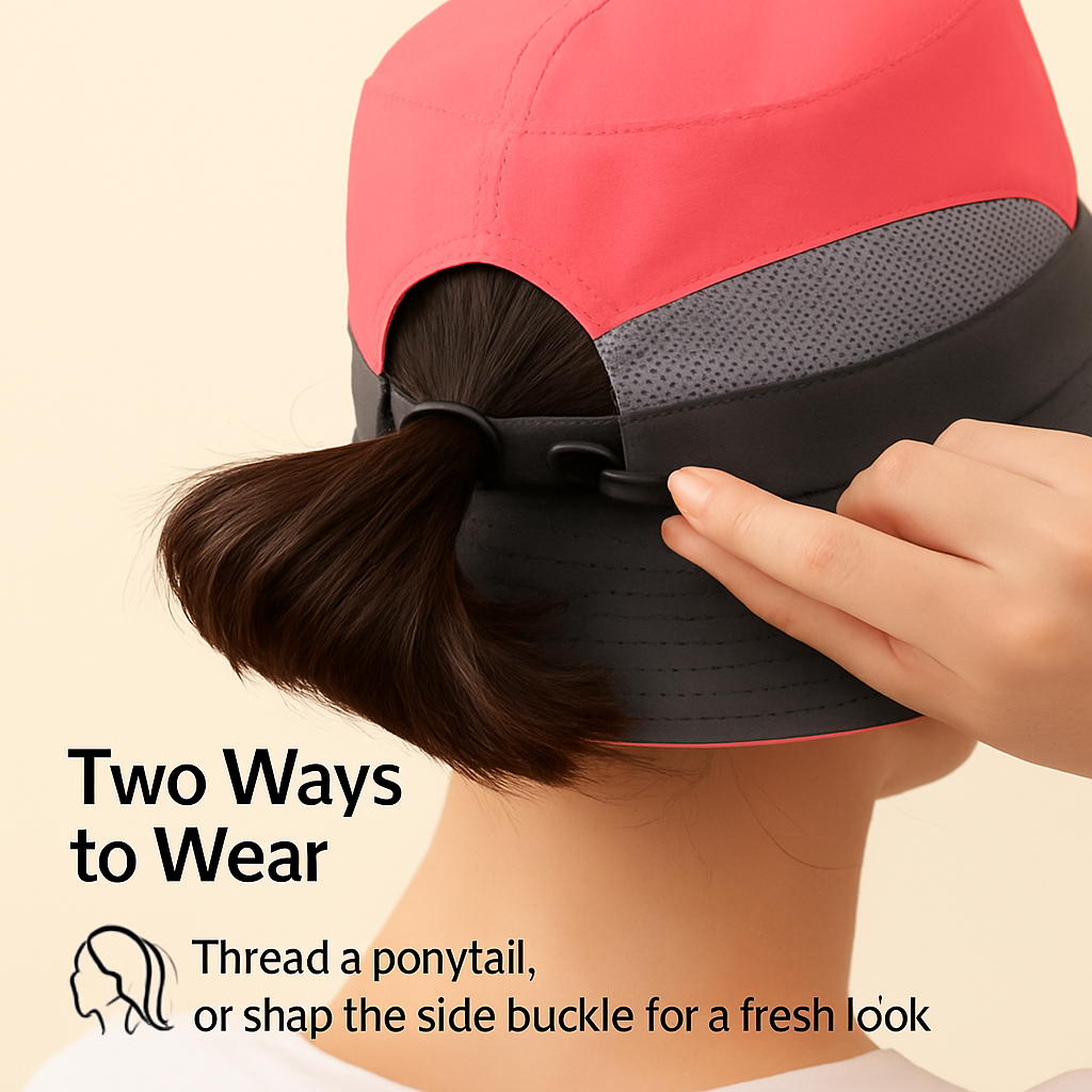 Women's Summer Sun Bucket Hat with Foldable Wide Brim