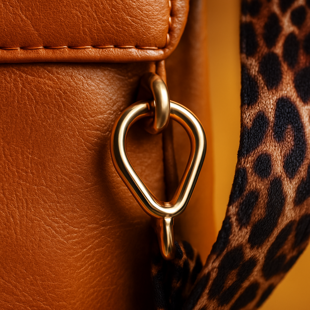 Leather Crossbody Bag with Adjustable Guitar Strap