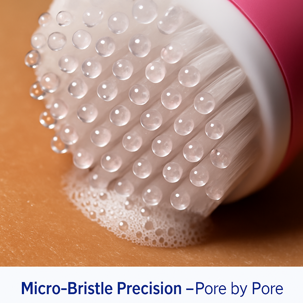 Facial Cleansing Brush Waterproof Face Spin Cleaning Brush with 5 Brush Heads Deep Cleansing Body Facial Brush Set for Gentle Exfoliating Removing Bla