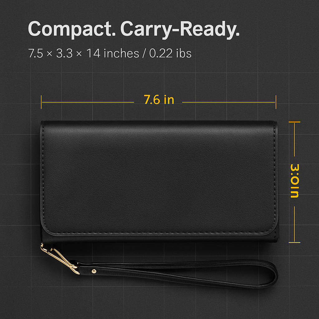 Wristlet Wallet for Women PU Leather Everyday