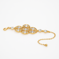 Noble Burnished Gold Bling Rhinestone Bracelet