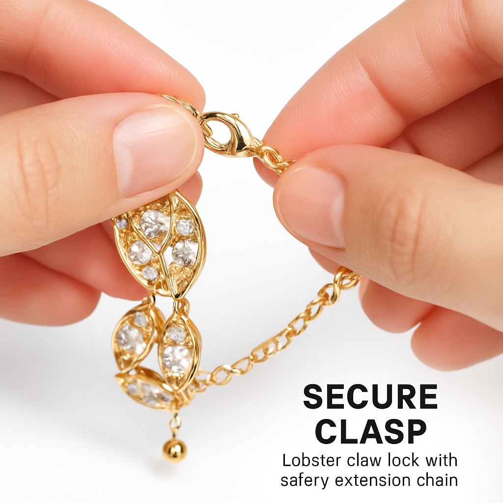 Noble Burnished Gold Bling Rhinestone Bracelet