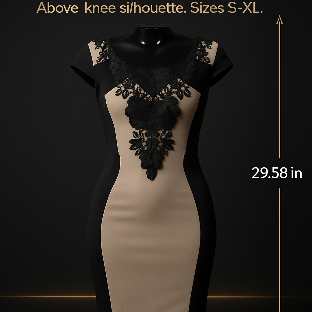 Evening Dress - Elegant Cocktail Nightwear for Evening