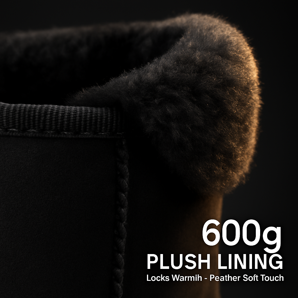 Snow Boots Waterproof Faux Suede Mid-Calf Fur Lining