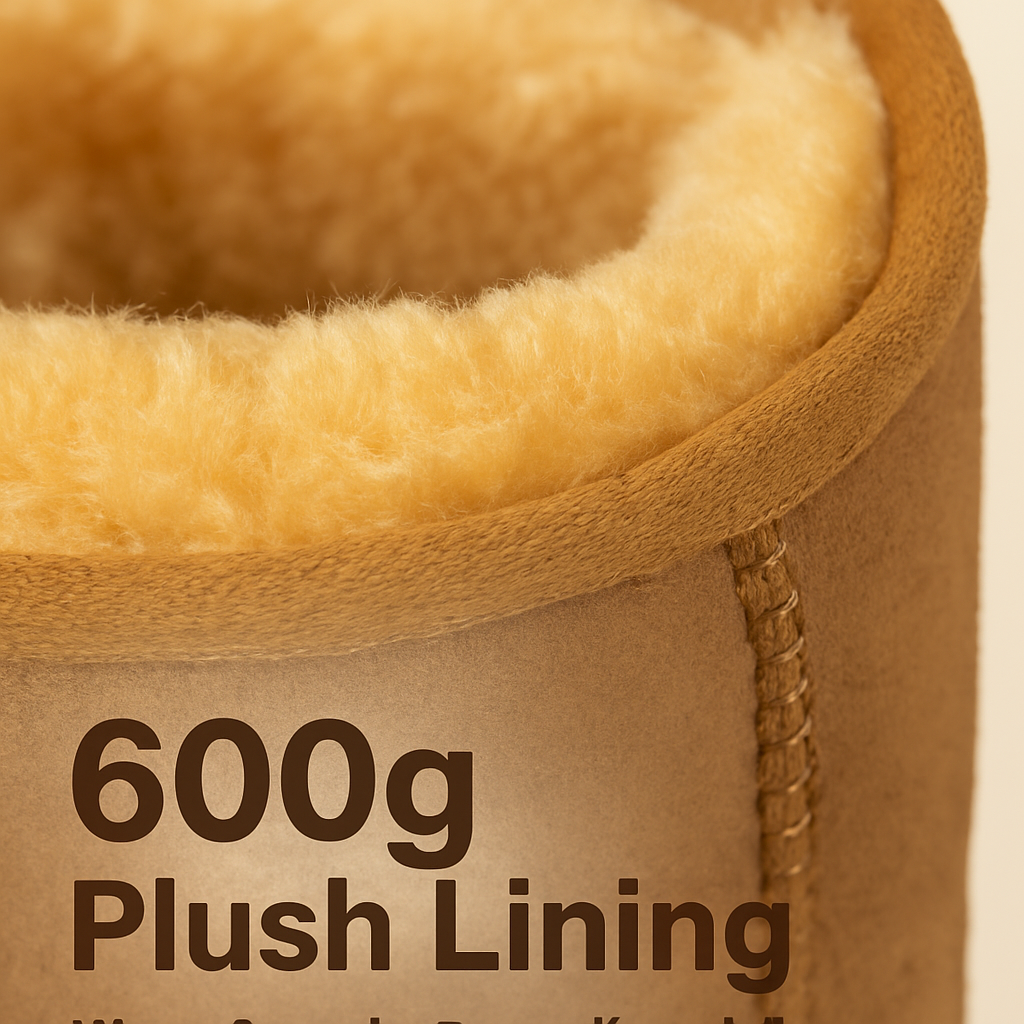 Snow Boots - Waterproof Faux Suede Mid-Calf with Warm Lining