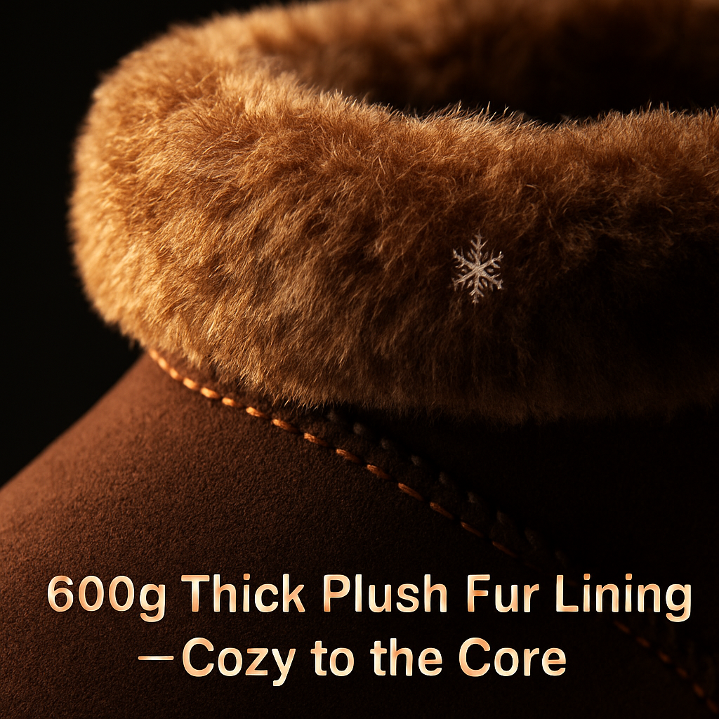 Snow Boots - Waterproof Faux Suede Mid-Calf with Warm Lining
