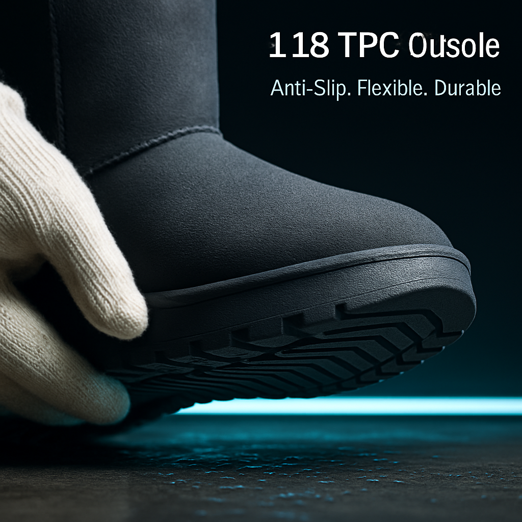 Snow Boots - Waterproof Faux Suede Mid-Calf with Warm Lining