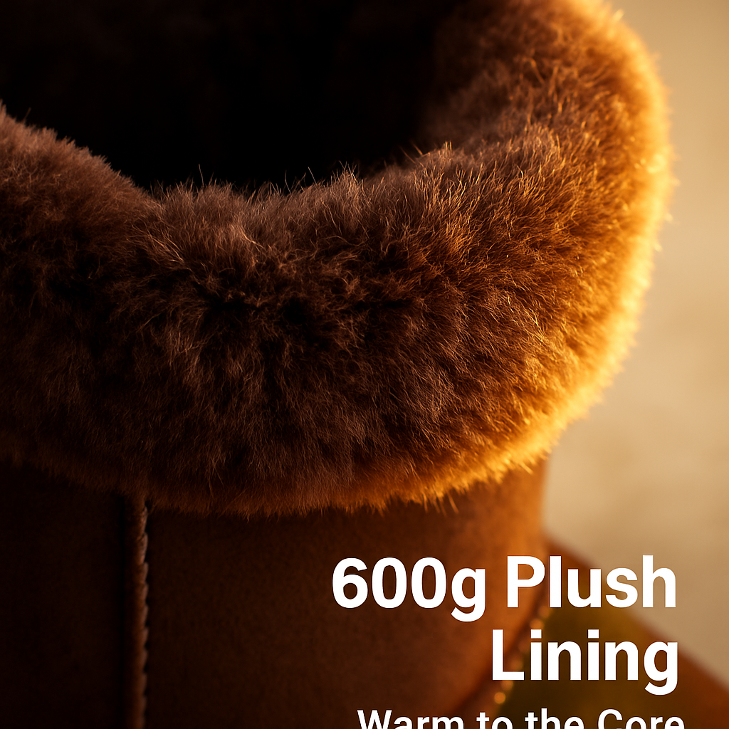 Snow Boots - Waterproof Faux Suede Mid-Calf with Warm Lining