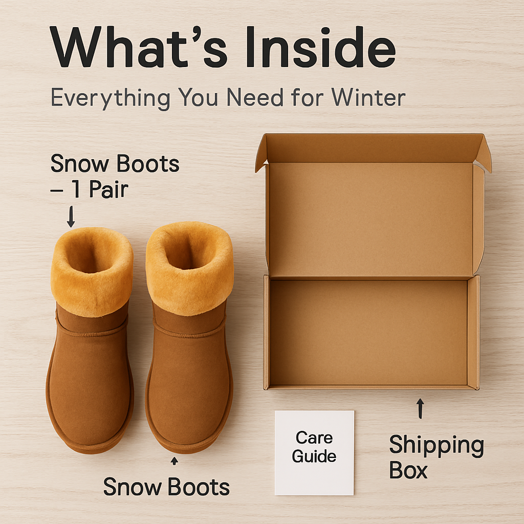 Snow Boots - Waterproof Faux Suede Mid-Calf with Warm Lining