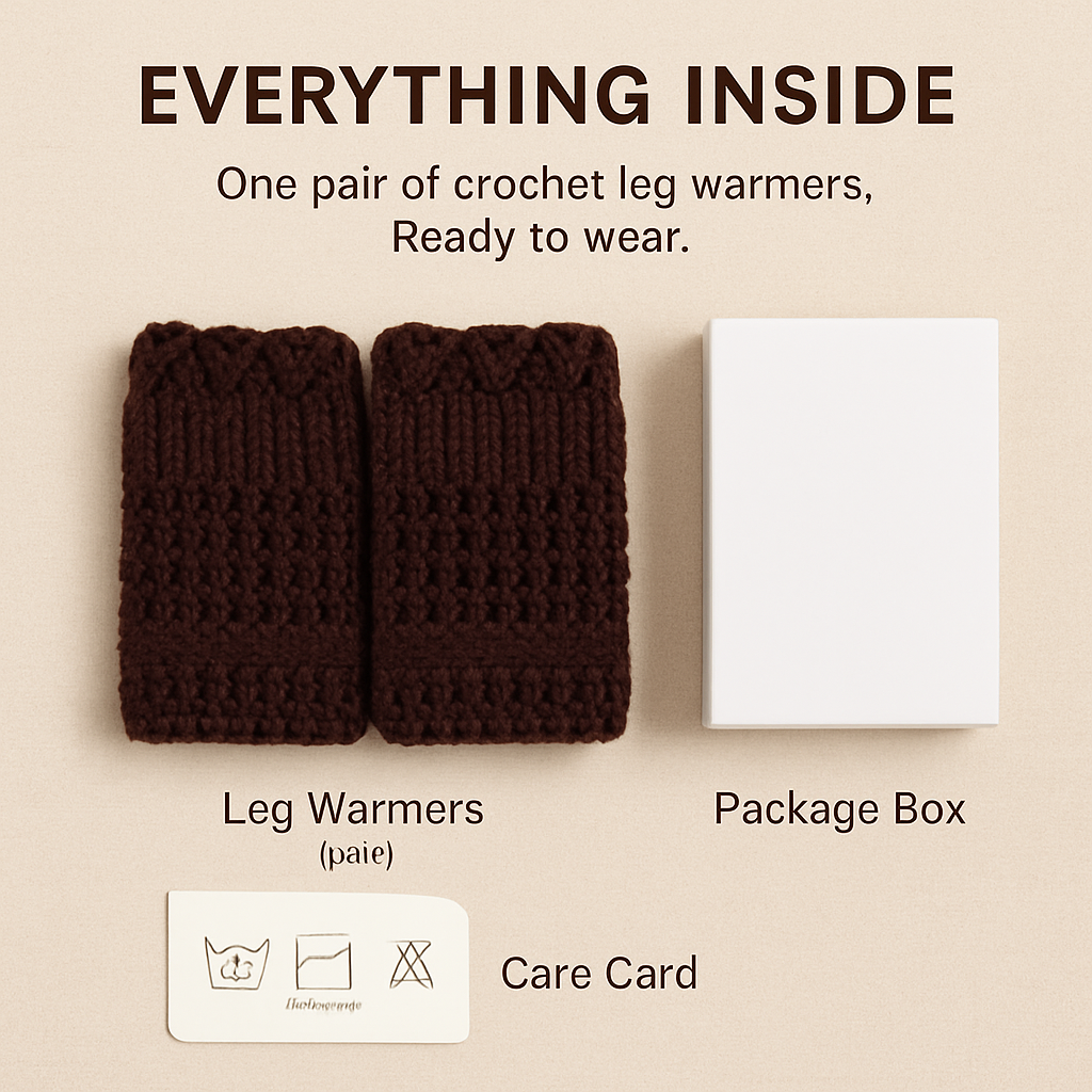 Women Winter Crochet Knit Leg Warmers