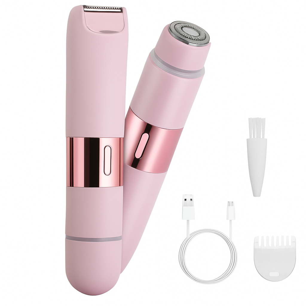 Bikini Trimmer for Women - 2-in-1 Dual Head Shaver