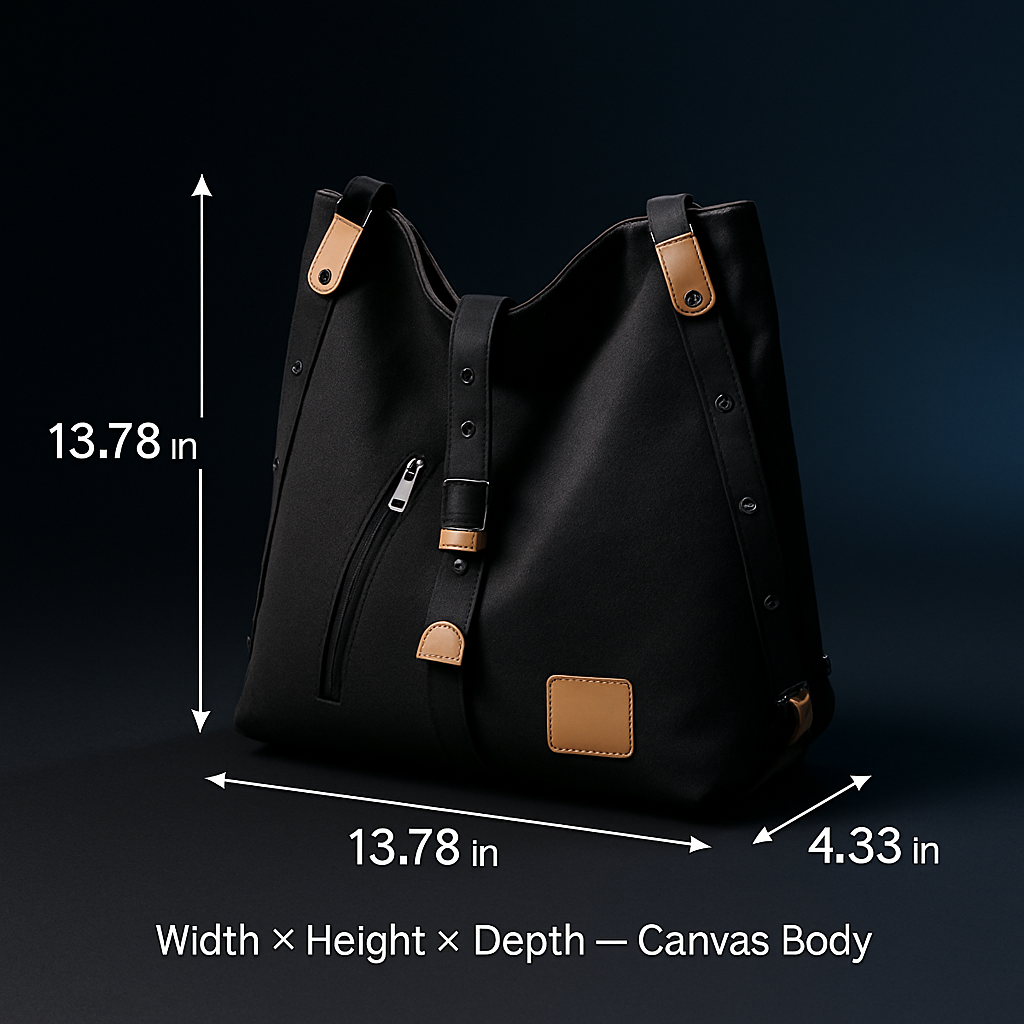 Ladies Canvas Tote Bag with Adjustable Shoulder Strap