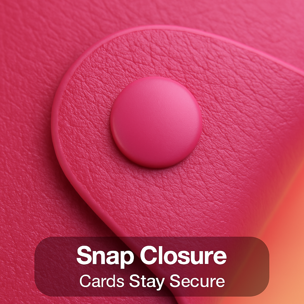 Credit Card Holder Wallet with Snap Closure