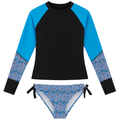 Women Long Sleeve 2-Piece Swimwear Top for Surfing and Beach