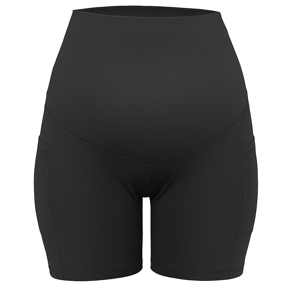 Maternity Shorts Seamless Pregnancy Yoga with Pockets