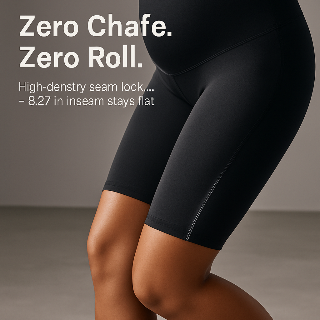 Maternity Shorts Seamless Pregnancy Yoga with Pockets