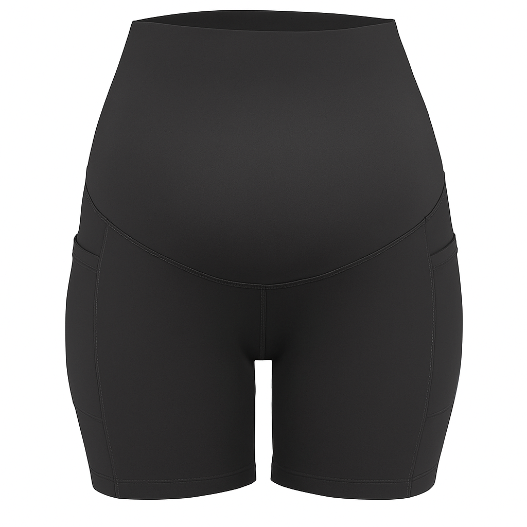 Maternity Shorts Seamless Pregnancy Yoga with Pockets
