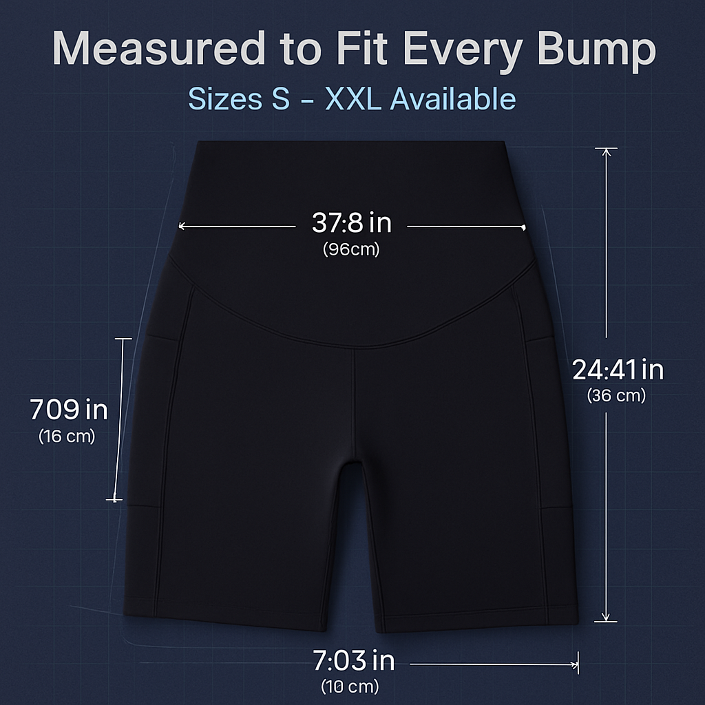 Maternity Shorts Seamless Pregnancy Yoga with Pockets