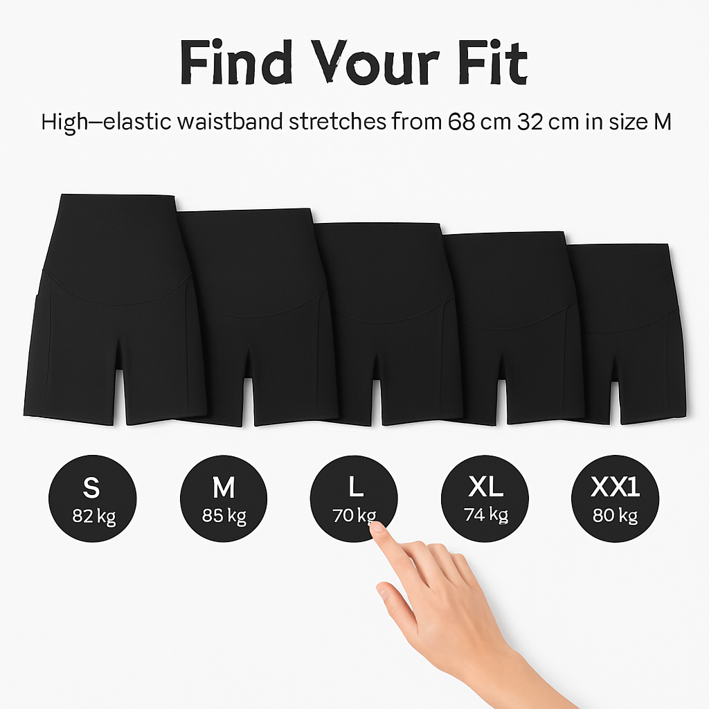 Maternity Shorts Seamless Pregnancy Yoga with Pockets