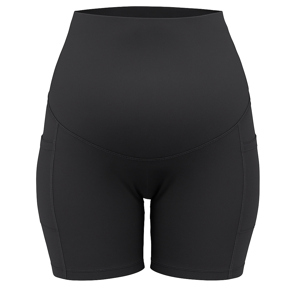 Maternity Shorts Seamless Pregnancy Yoga with Pockets