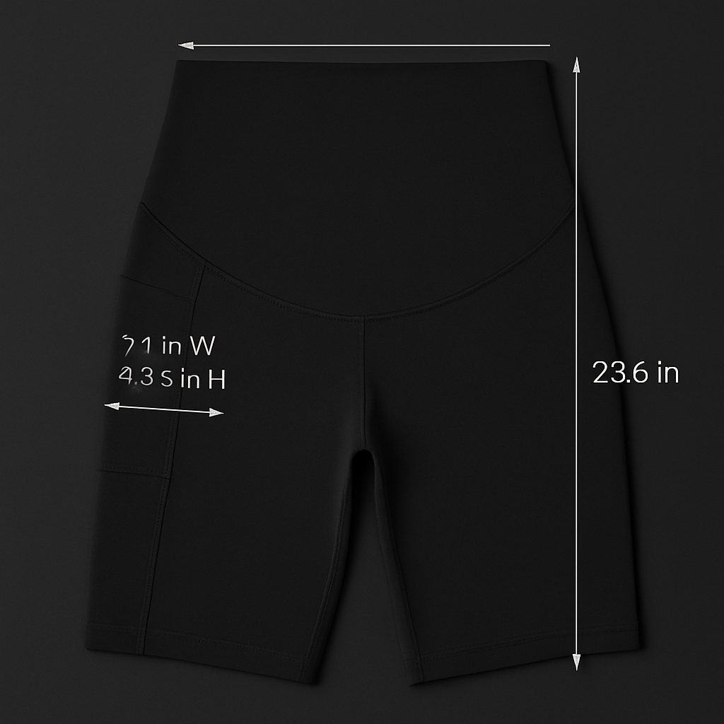 Maternity Shorts Seamless Pregnancy Yoga with Pockets