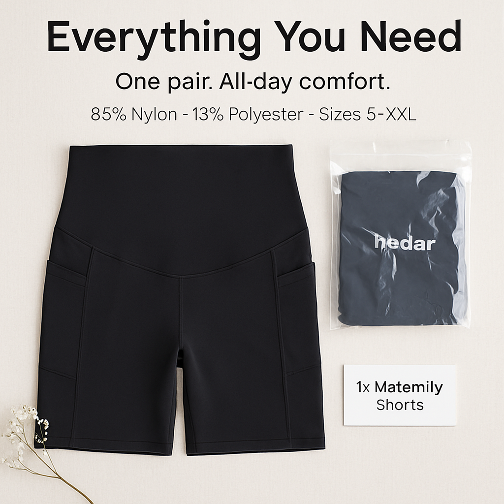 Maternity Shorts Seamless Pregnancy Yoga with Pockets