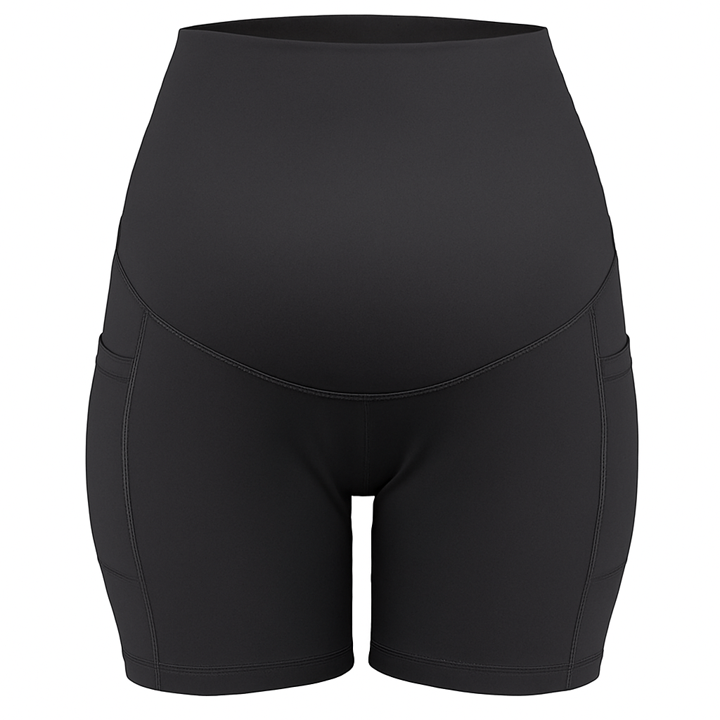 Maternity Shorts Seamless Pregnancy Yoga with Pockets