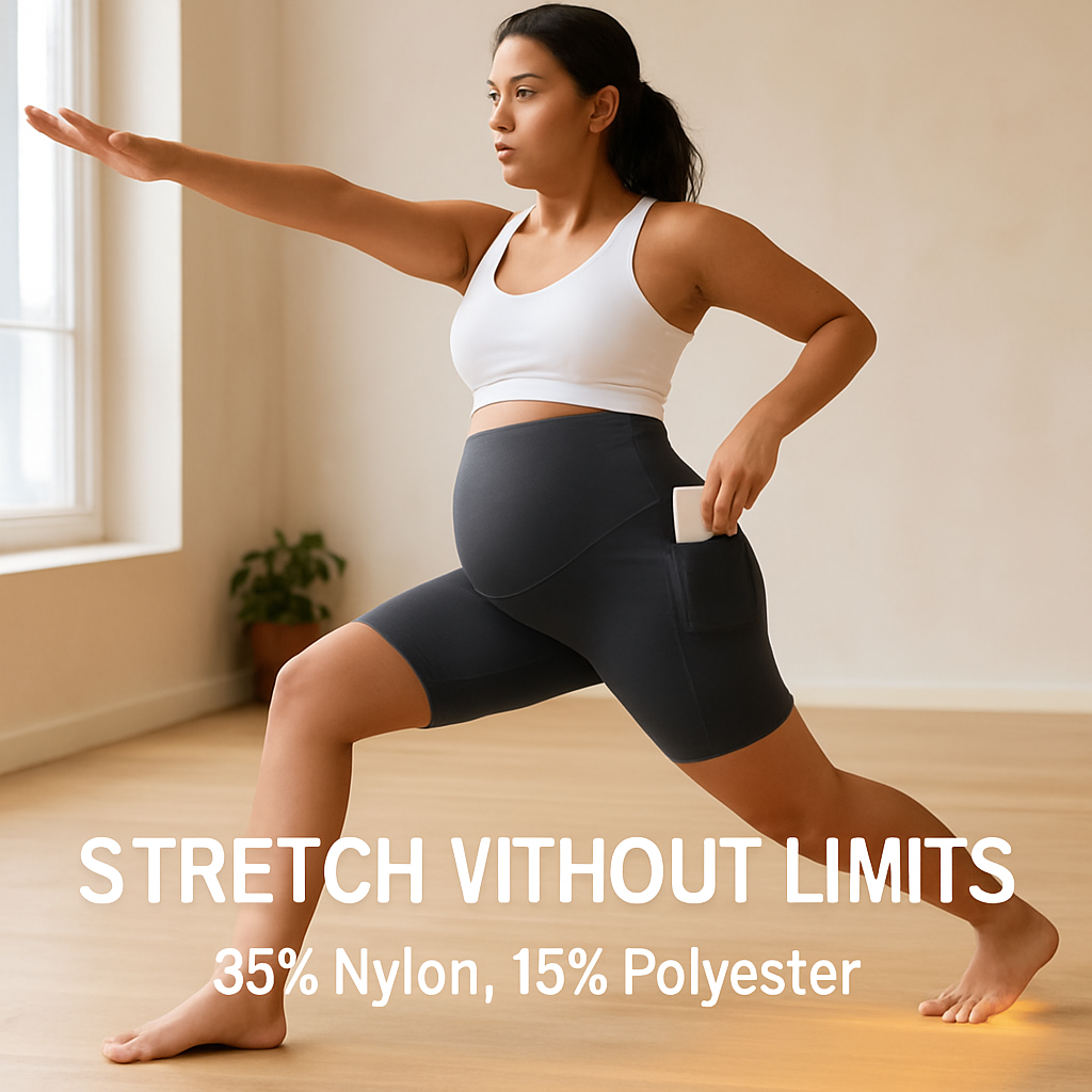 Maternity Shorts Seamless Pregnancy Yoga with Pockets