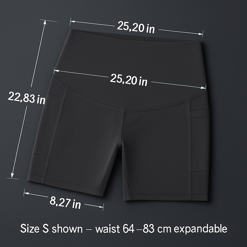 Maternity Shorts Seamless Pregnancy Yoga with Pockets