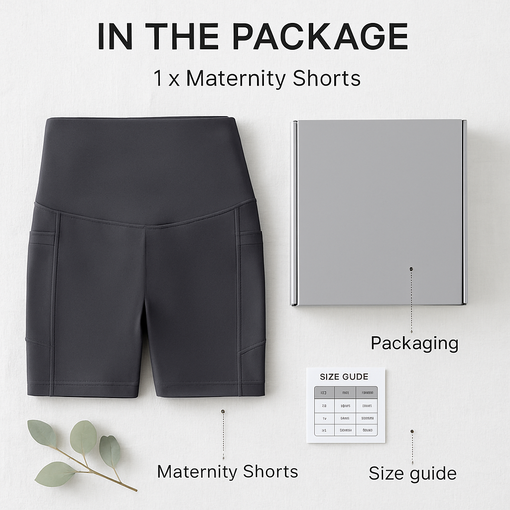 Maternity Shorts Seamless Pregnancy Yoga with Pockets
