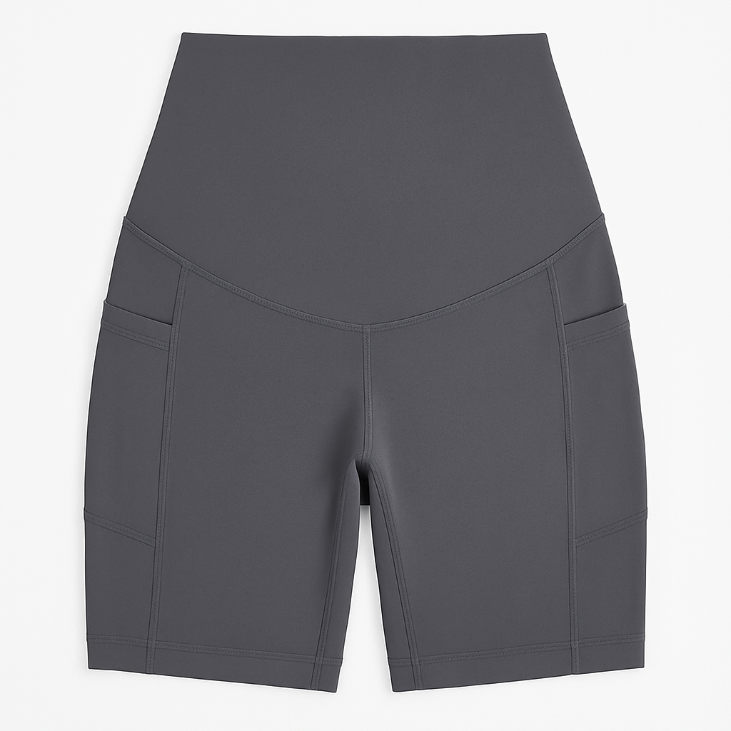 Maternity Shorts Seamless Pregnancy Yoga with Pockets