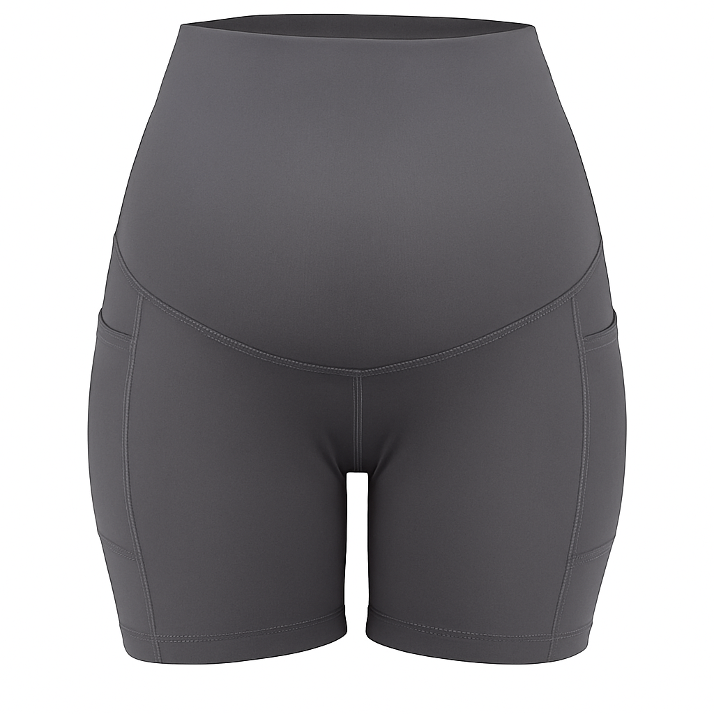Maternity Shorts Seamless Pregnancy Yoga with Pockets