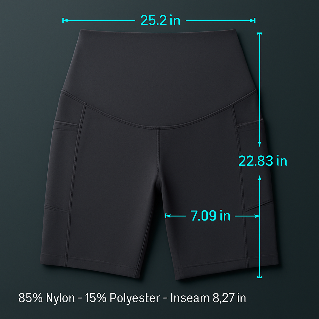 Maternity Shorts Seamless Pregnancy Yoga with Pockets
