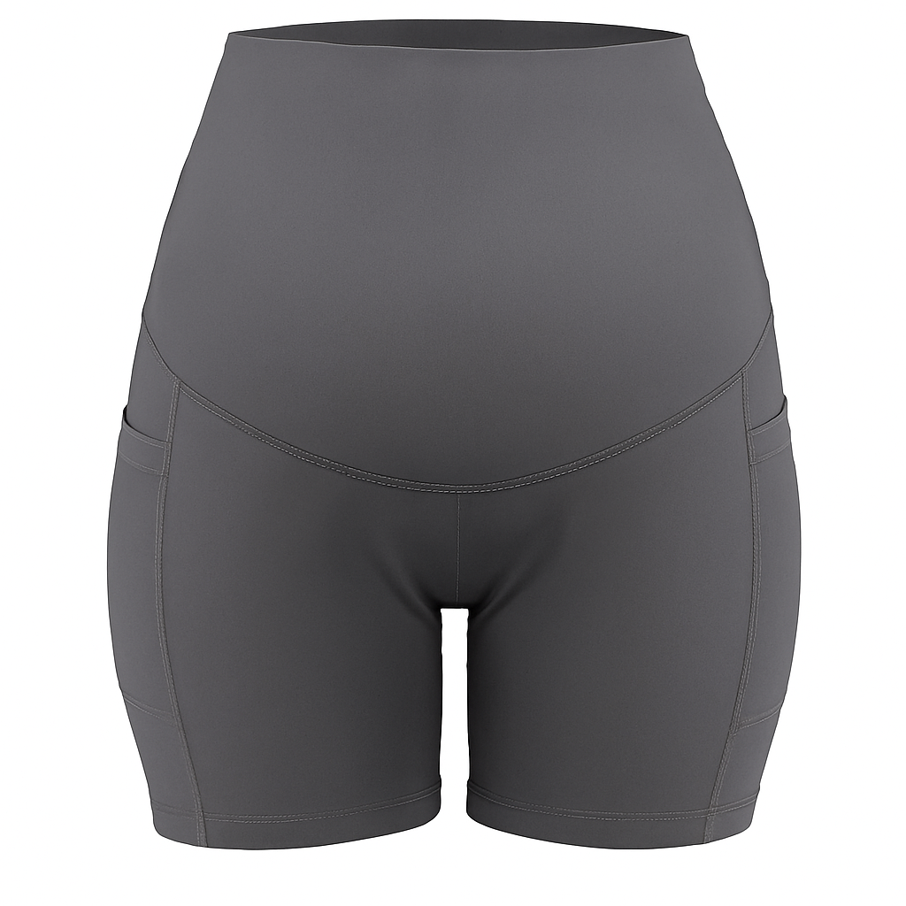 Maternity Shorts Seamless Pregnancy Yoga with Pockets