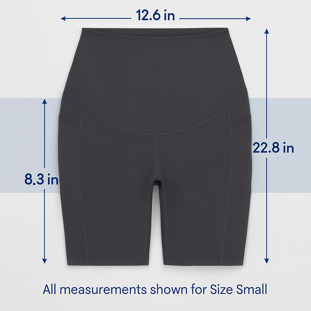 Maternity Shorts Seamless Pregnancy Yoga with Pockets