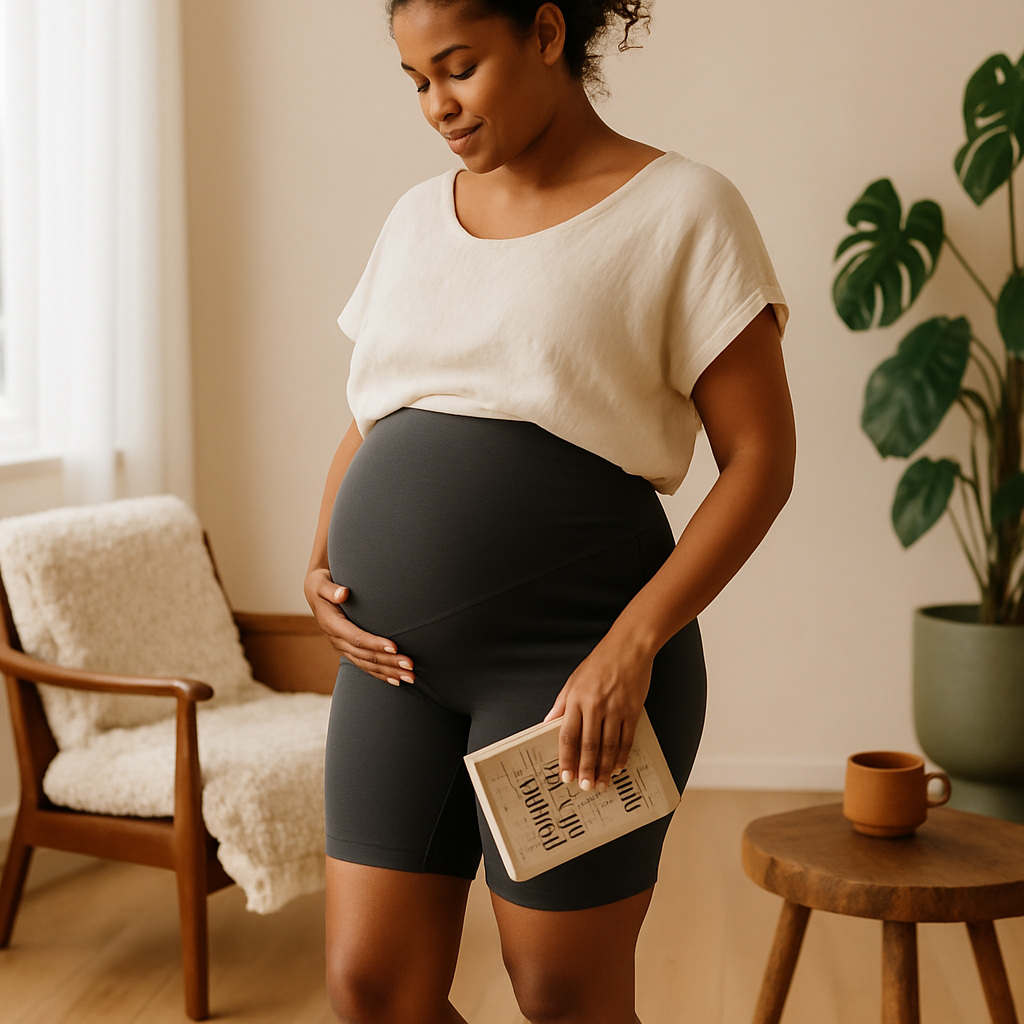 Maternity Shorts Seamless Pregnancy Yoga with Pockets