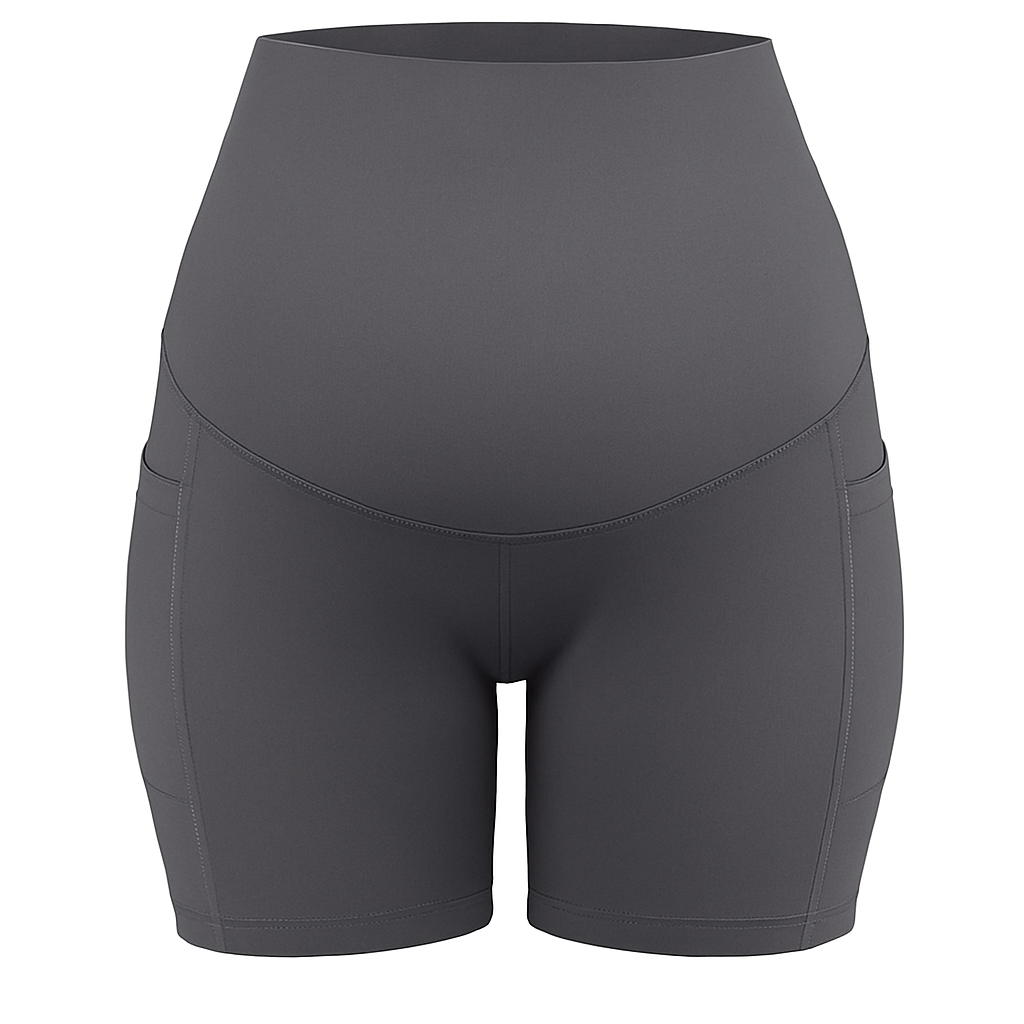 Maternity Shorts Seamless Pregnancy Yoga with Pockets
