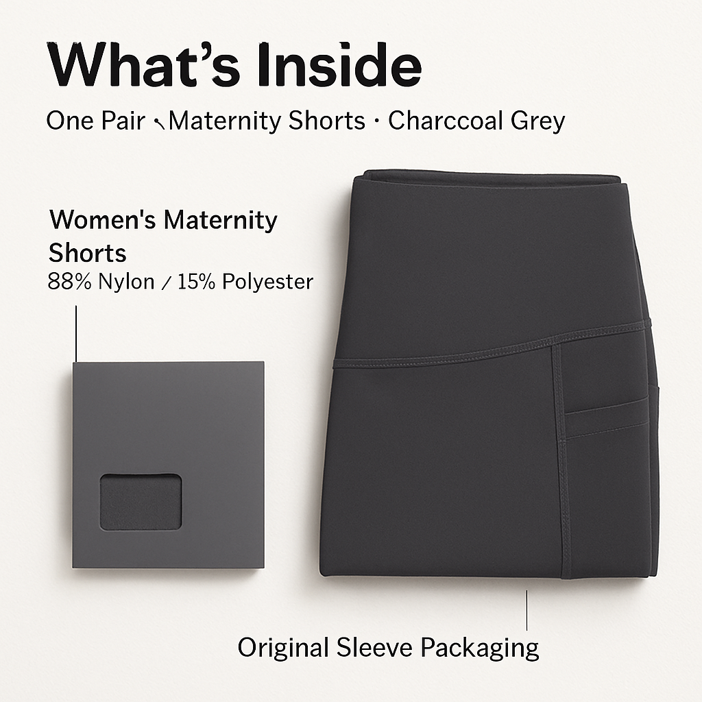 Maternity Shorts Seamless Pregnancy Yoga with Pockets