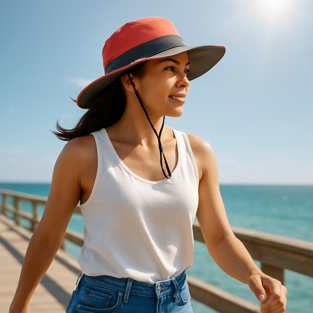 Women's Summer Sun Bucket Hat with Foldable Wide Brim