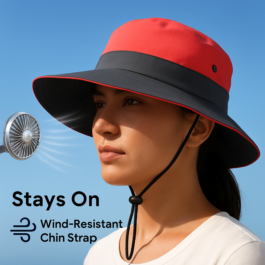 Women's Summer Sun Bucket Hat with Foldable Wide Brim