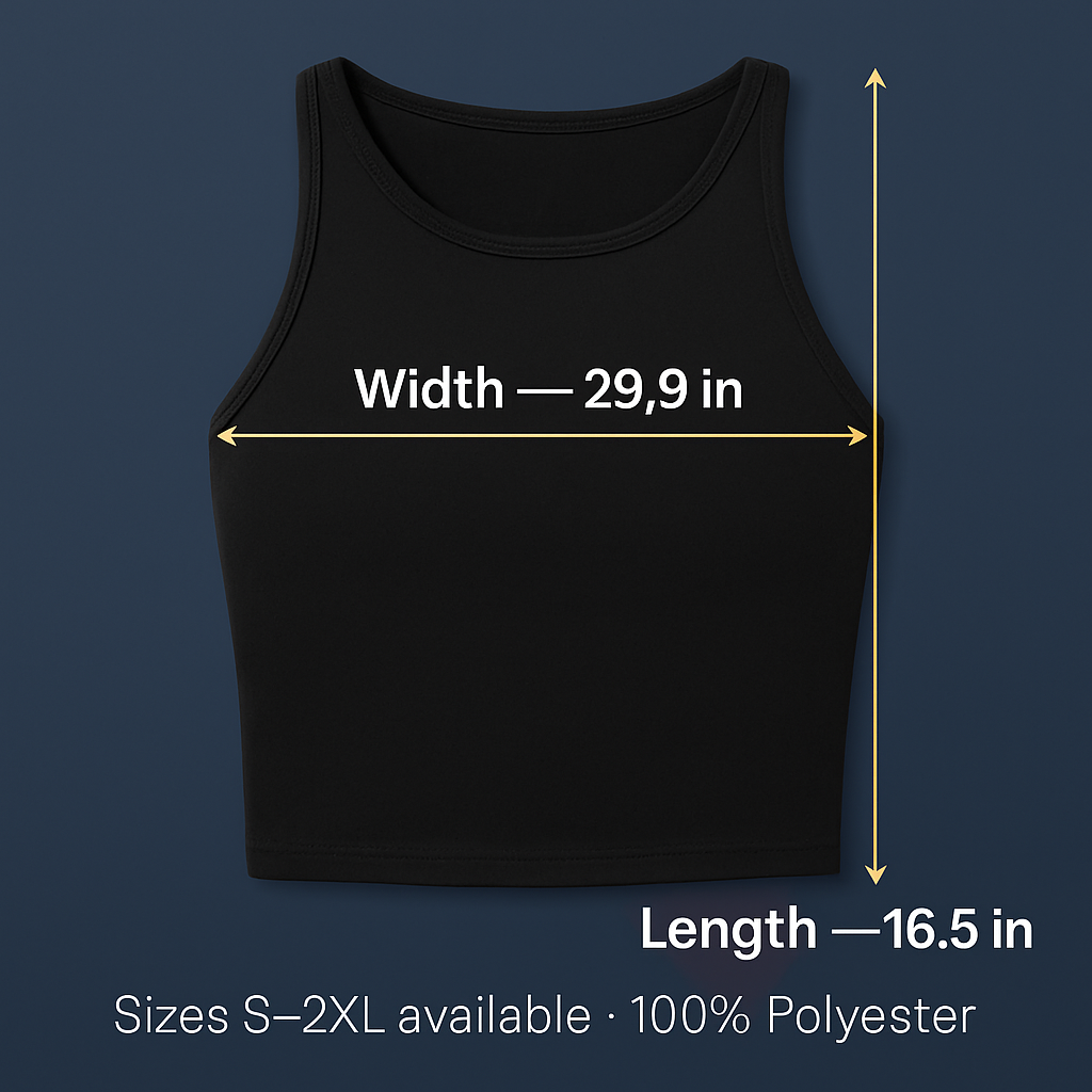 Cropped Tank Top for Women: Sleeveless, High Neck