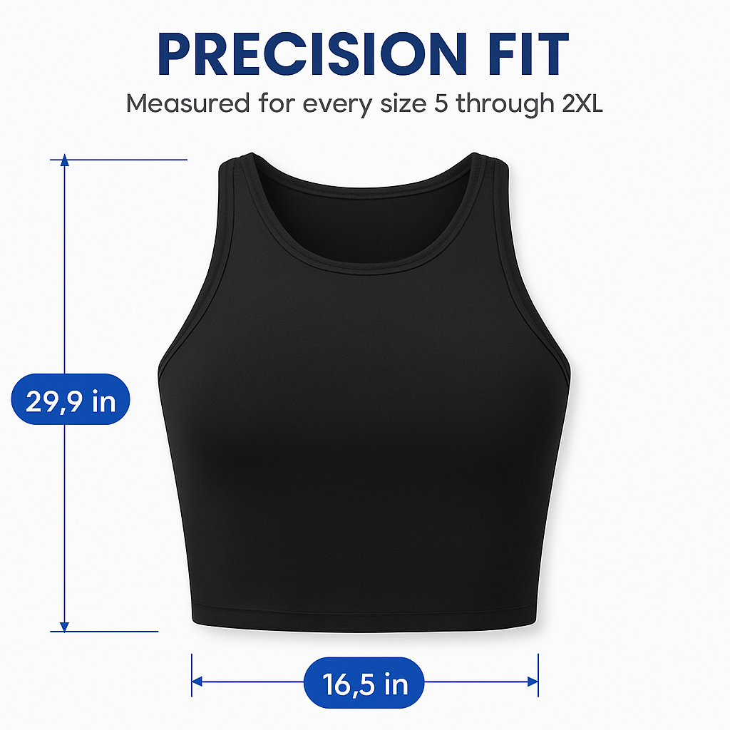Cropped Tank Top for Women: Sleeveless, High Neck
