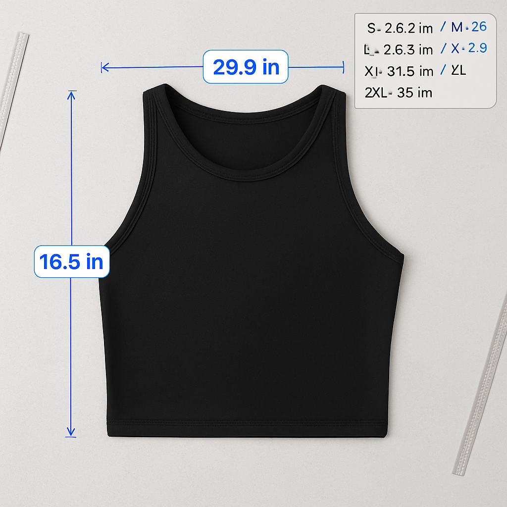 Cropped Tank Top for Women: Sleeveless, High Neck