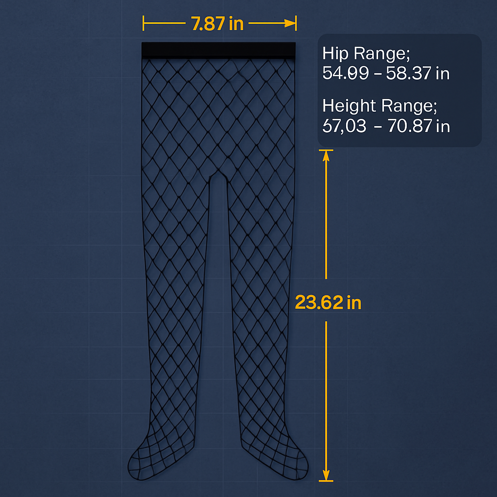 Women Fishnet Tights Sexy High Waist Fishnet Pantyhose Stretchy Mesh Hollow Out Tights Stockings w/ Small Medium Large Hole Choices