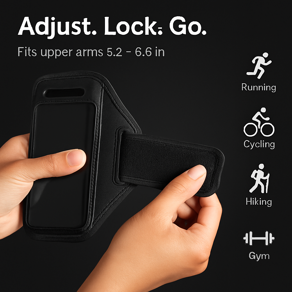Phone Armband Case Adjustable Sweat-Resistant for Running