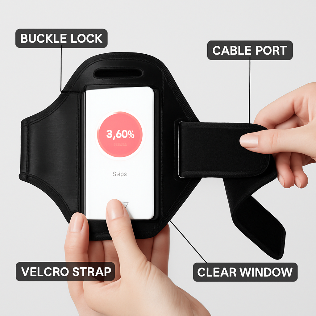 Phone Armband Case Adjustable Sweat-Resistant for Running